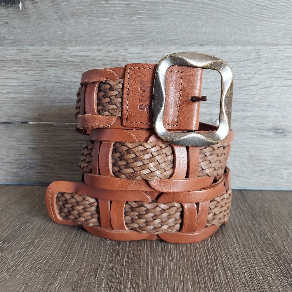 Levi's Brown Woven Leather Belt